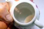 Japanese Porcelain Teapot with Loose Leaf catcher infuser rose floral design