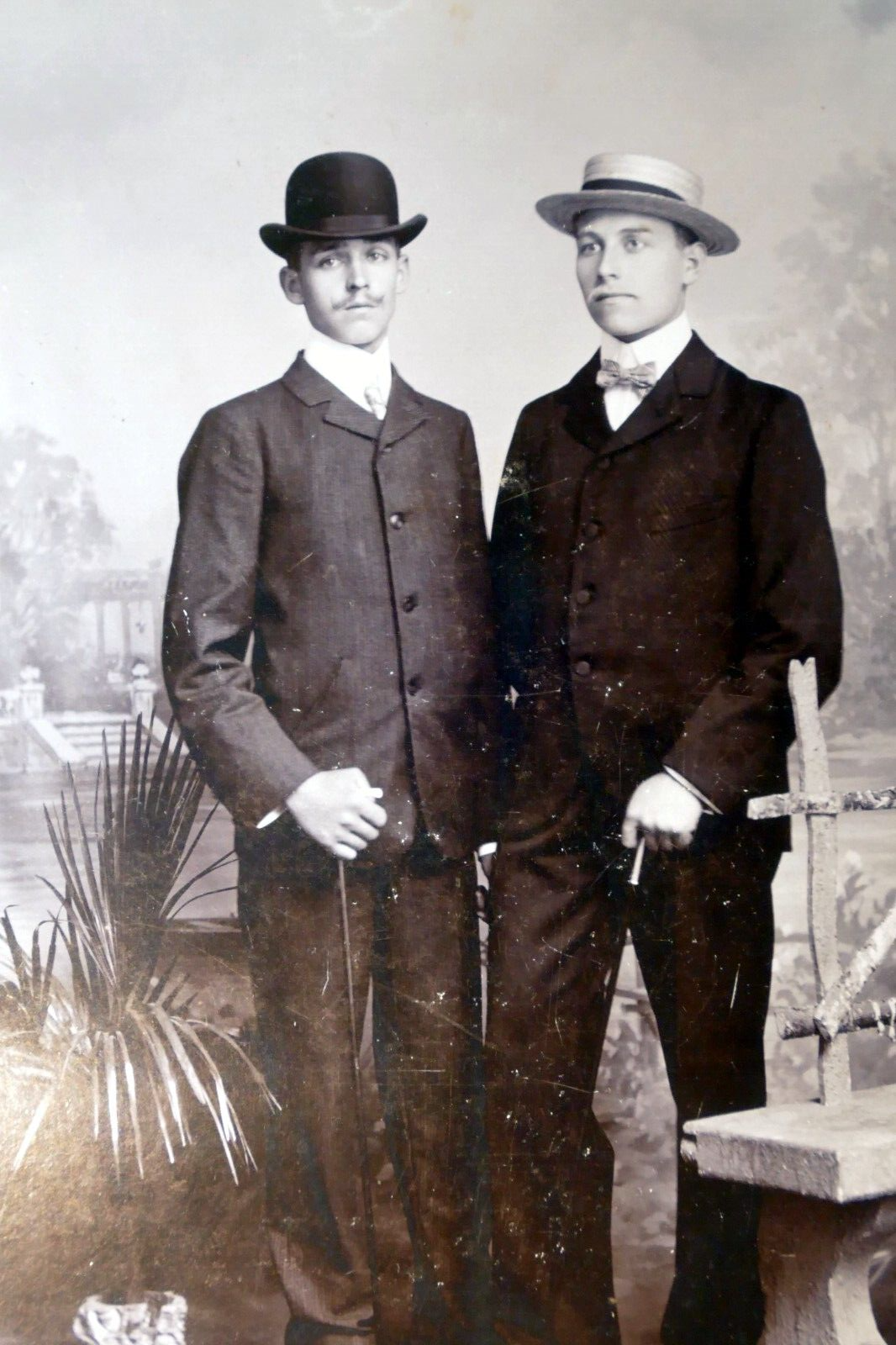 Gustav uhlemann bremerhaven photograph photo two gentleman 1880's antique