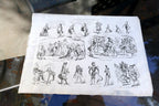 Old WAY'S & NEW WAY'S No 1 HENRY HEATH CARICATURE PRINT 1840 Victorian