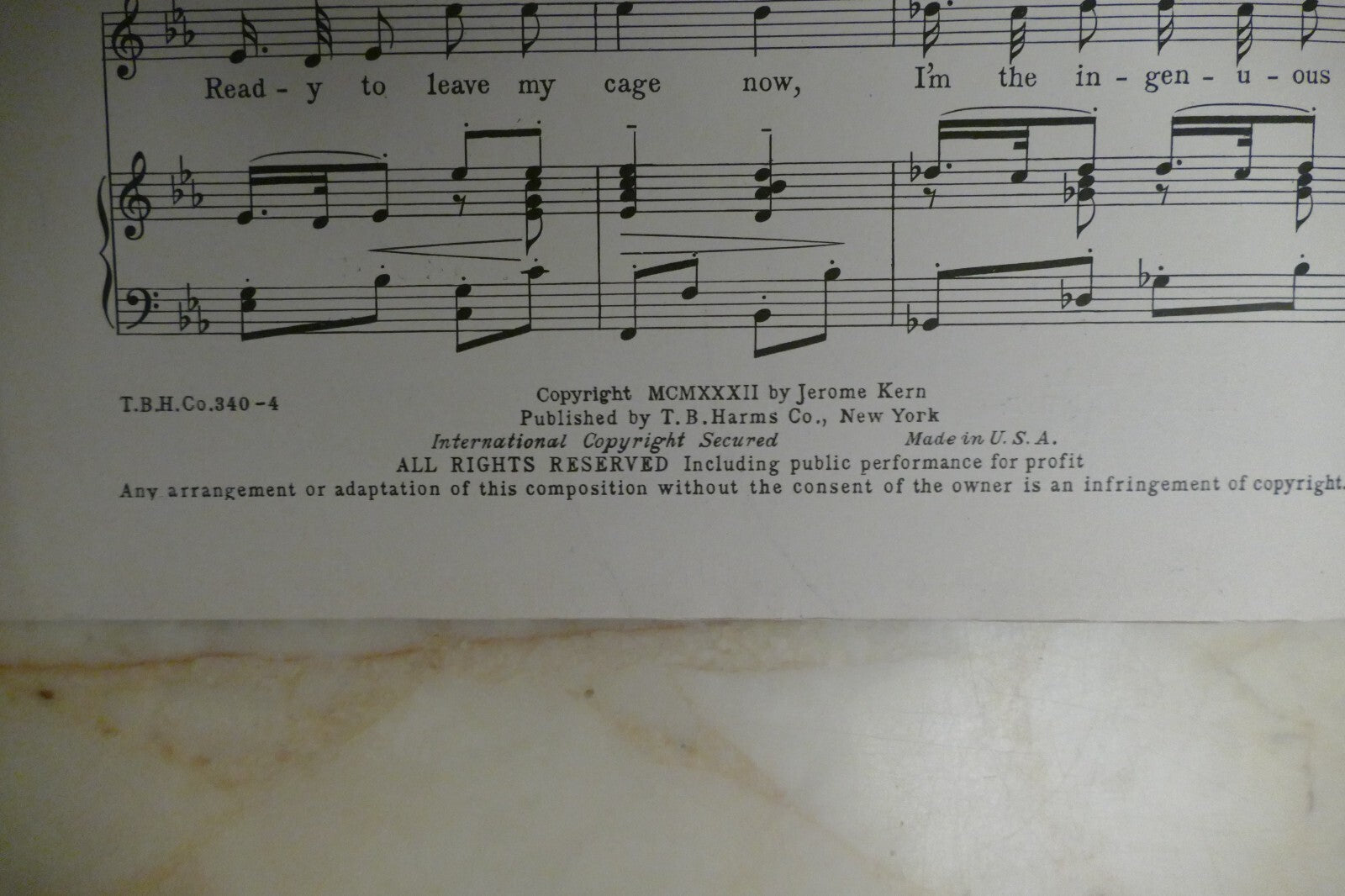 When The Spring Is In The Air1932 by Jerome Kern from "Music In The Air" musical