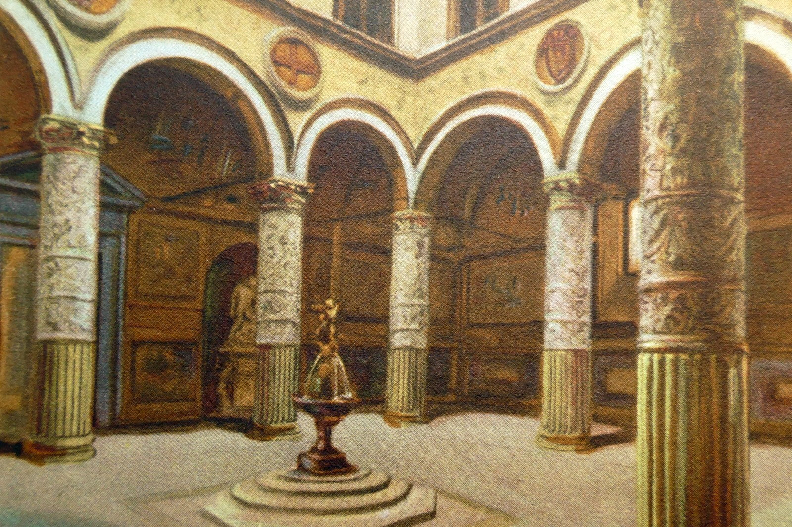 Firenze palazzo vecchio cortile italy 1910c postcard   unposted
