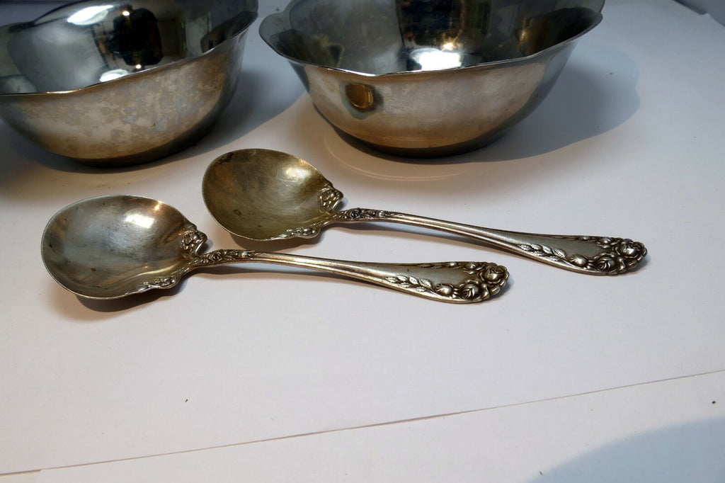 EASTERN STAR Sterling Spoon w/ cereal Bow 1898 (set of two)