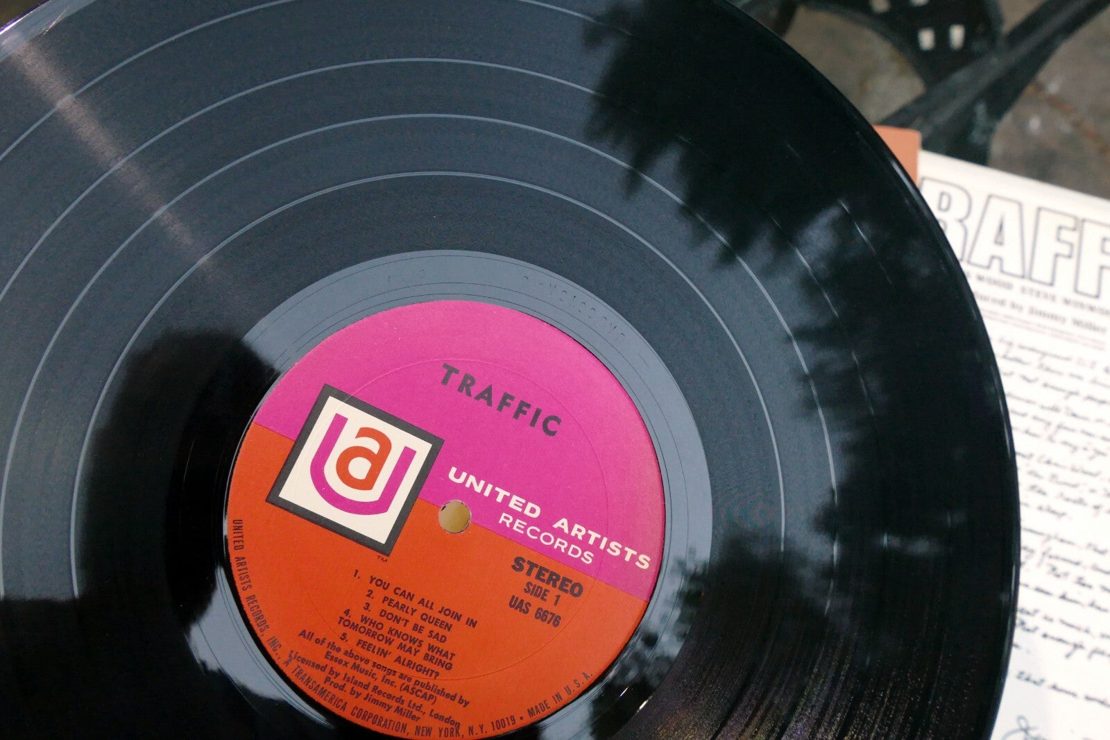 TRAFFIC Self Titled LP Stereo Record Album UAS 6676  United Artists Records