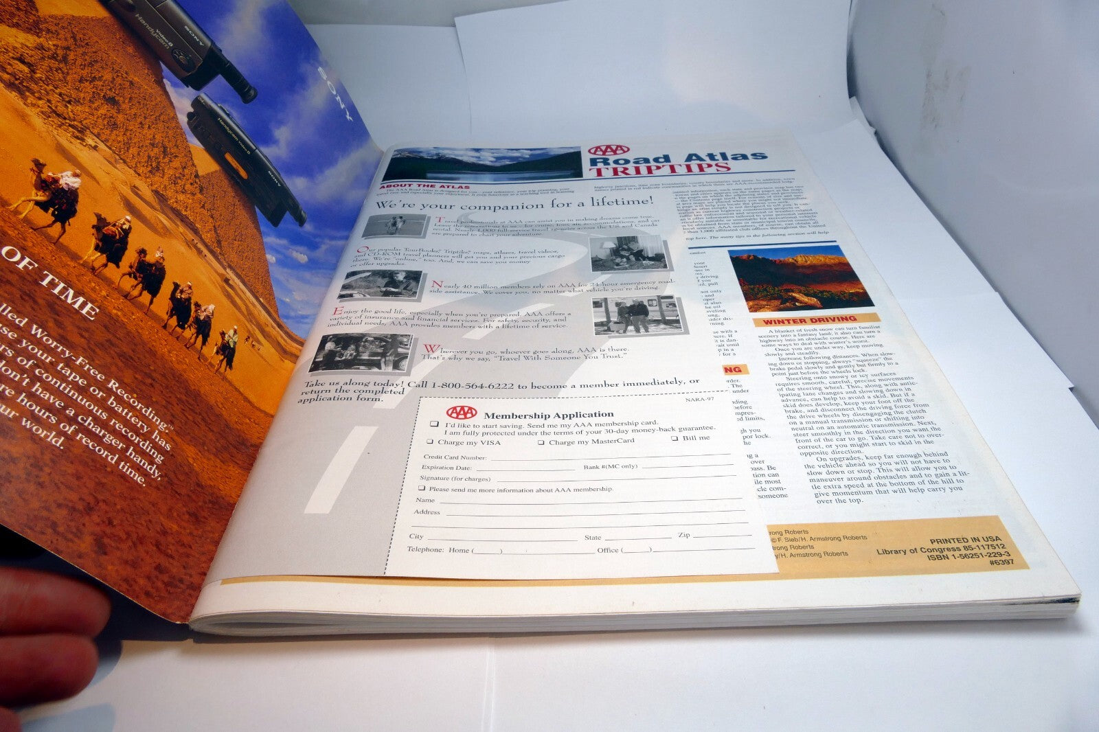 AAA North America Road Atlas 1997 United States Canada Large Map 150 pages