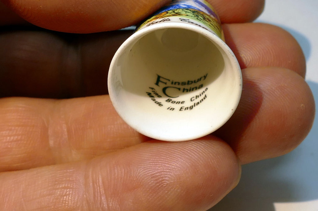 Porcelain Thimble Souvenir Niagara Falls Canada waterfall river