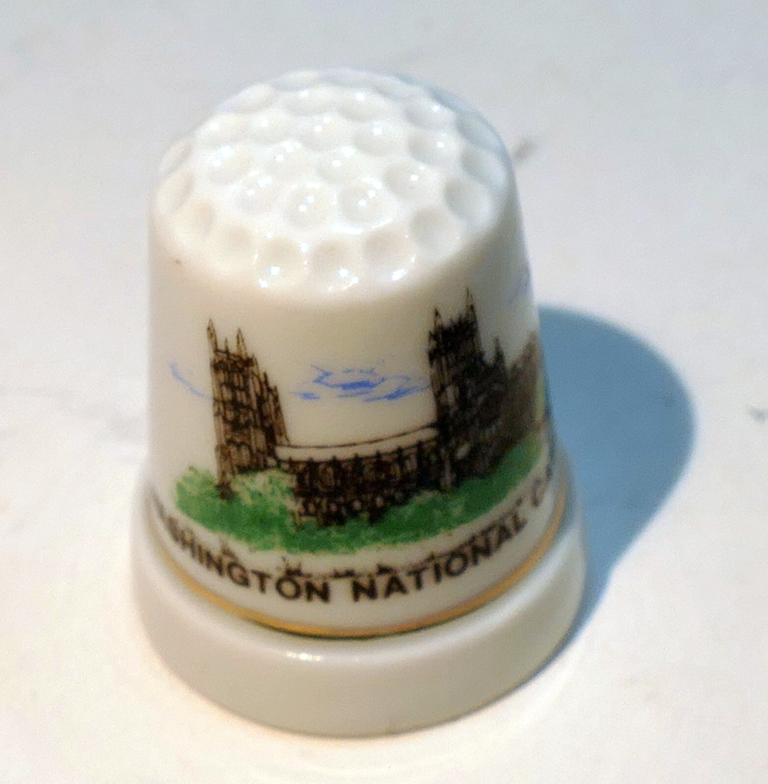 Porcelain thimble souvenir washington national cathedral usa