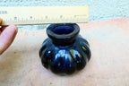Water bong Hookah Pipe 3" inches tall thick Blue  GLASS