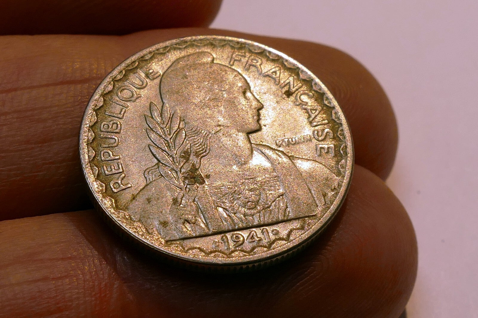 French Indo chine 1941  20 Cent  coin France