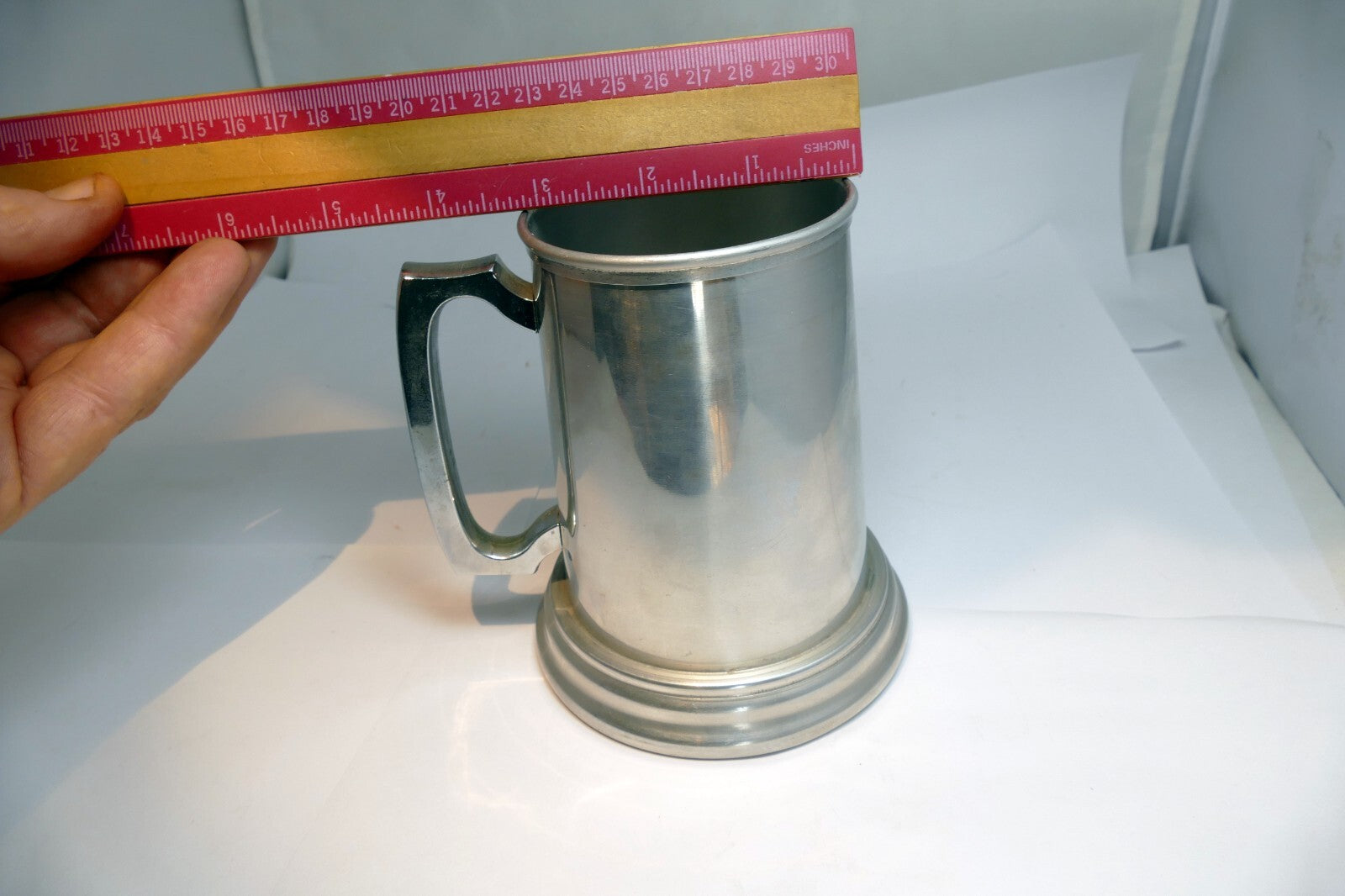 Beer Stein Pewter Mug with Glass dice game bottom las vegas