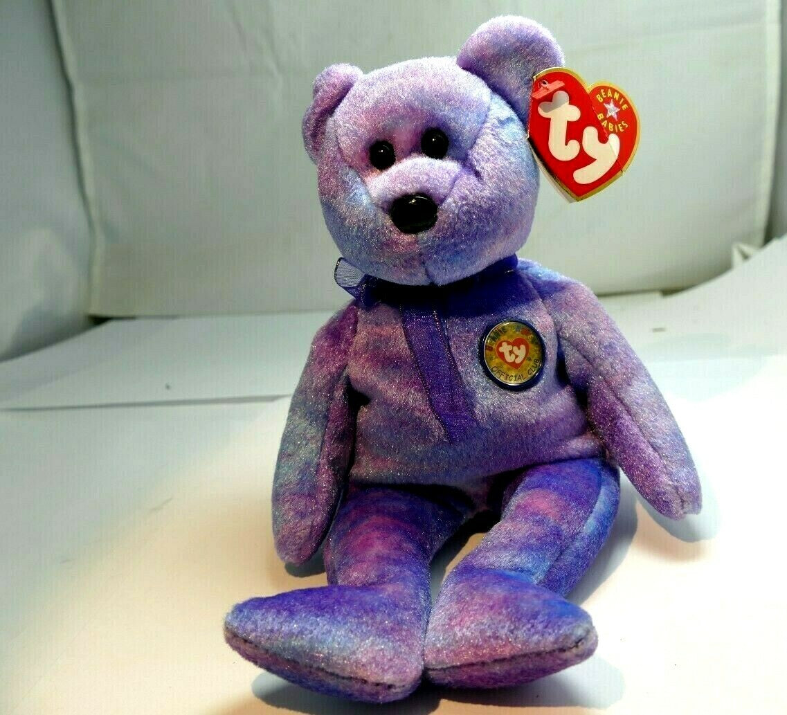 Retired ty beanie babies clubby iv bear beanbag plush stuffed toy 2001