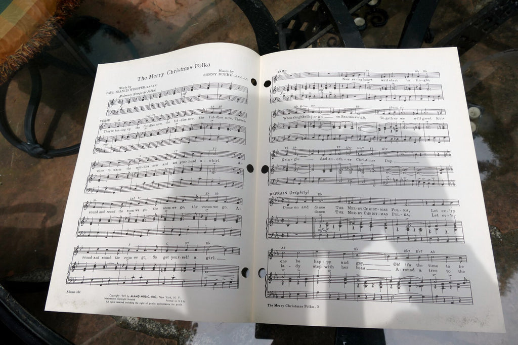 Merry Christmas Polka Paul Webster Sonny Burke   1949 Sheet Music