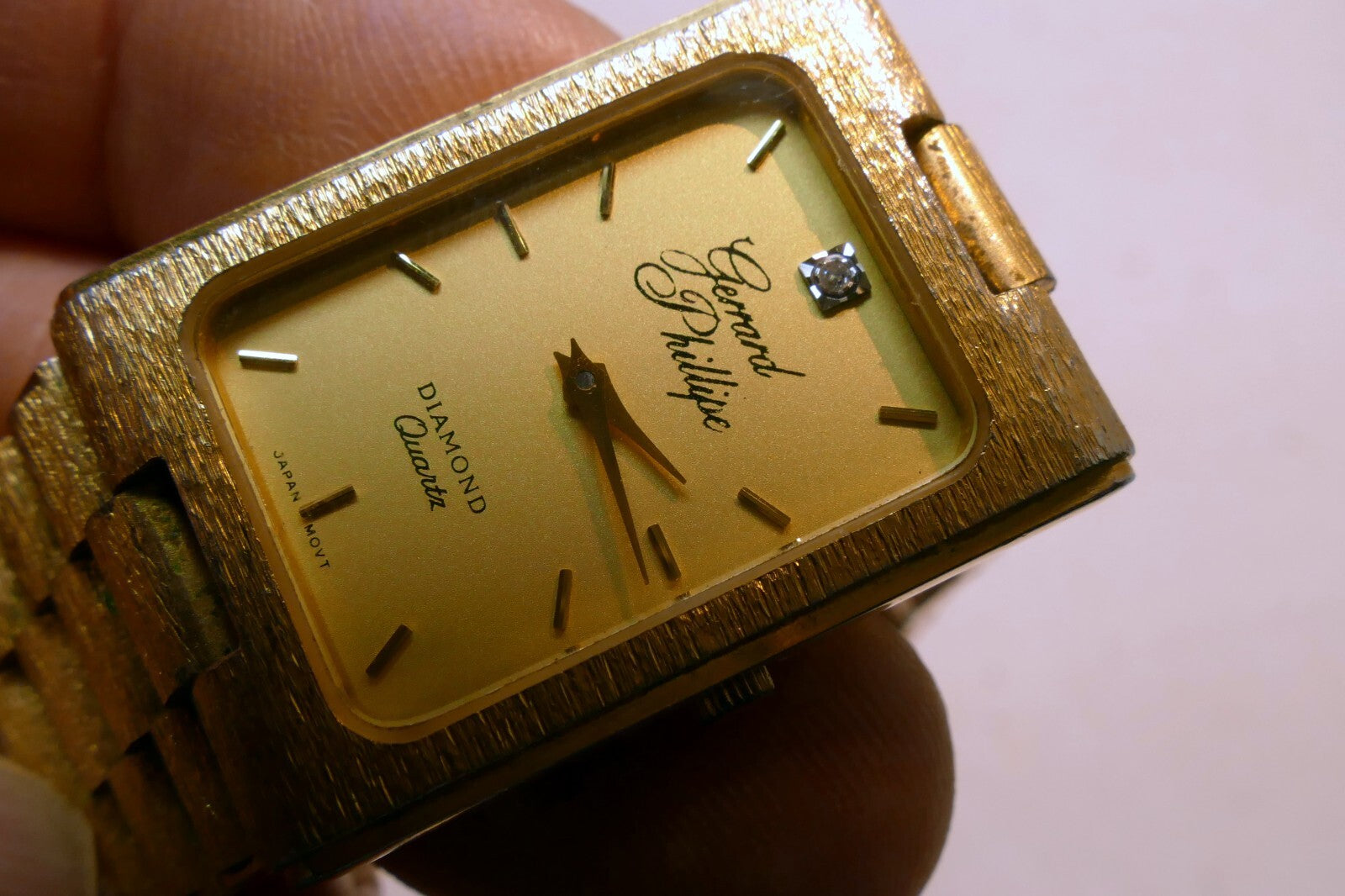 Gerrard Phillipe Diamond Quartz 18K plated Gold Tone Watch