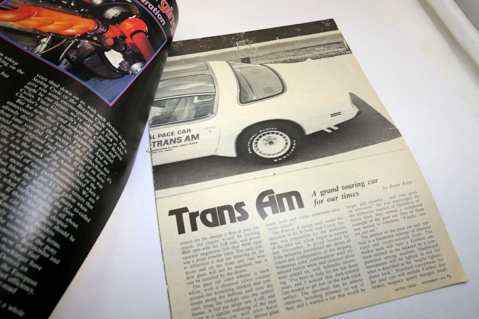 Pontiac Firebird GTO Motor Trend 1979  Magazine clipping advertisement Ad