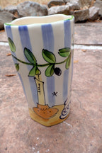 Julia Junkin Wine Chiller Cooler Ice Bucket Cooler Wine Bottle & Goblets Grapes