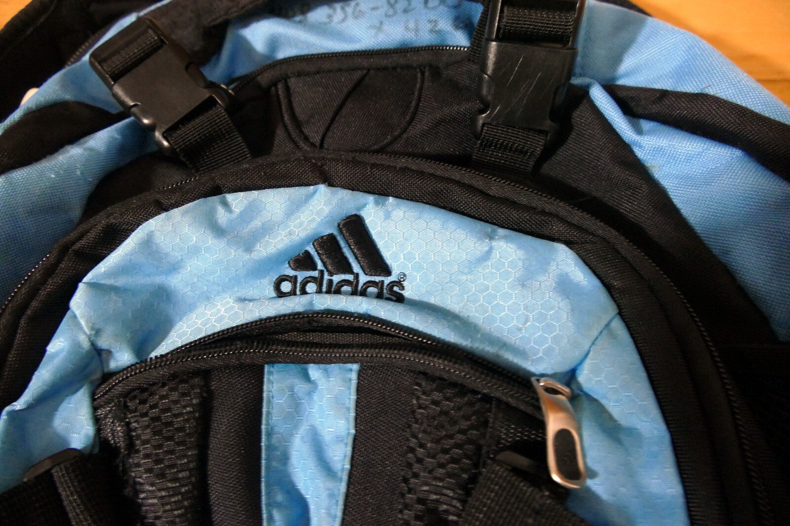 Adidas load spring laptop backpack blue black 4 zip pockets xl large