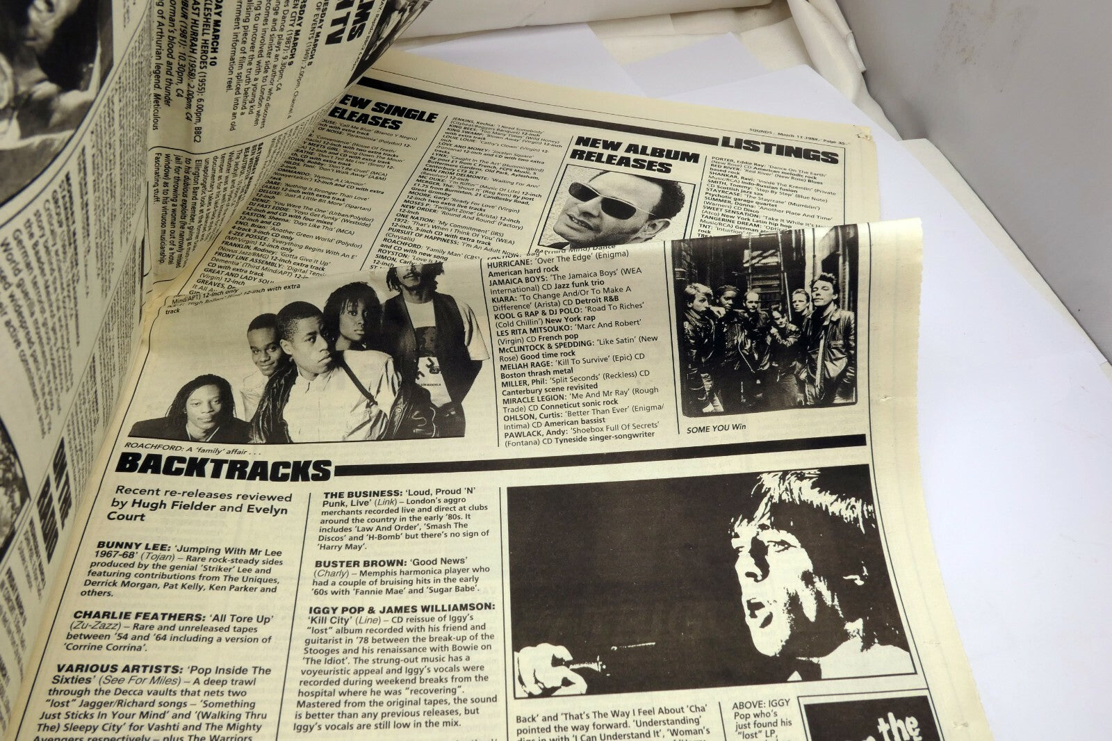 SOUNDS NEWSPAPER March 11 1989 music