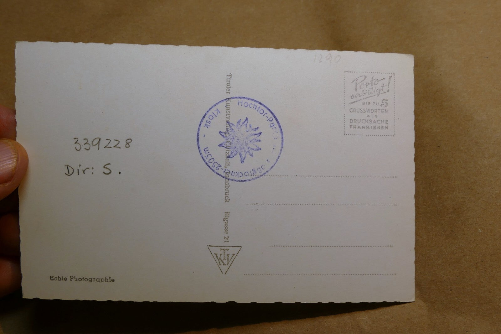 Großglockner - Sonnenwelleck  Alpine Road postcard Austria vintage - unposted