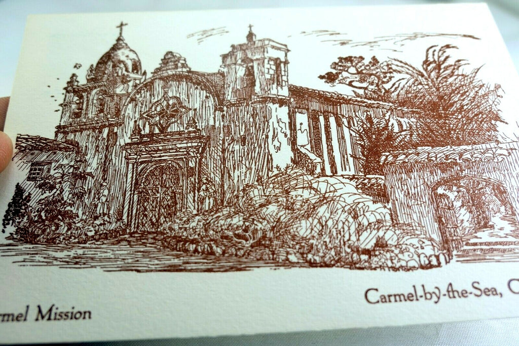 Carmel mission church carmel by the sea california usa postcard 1900's