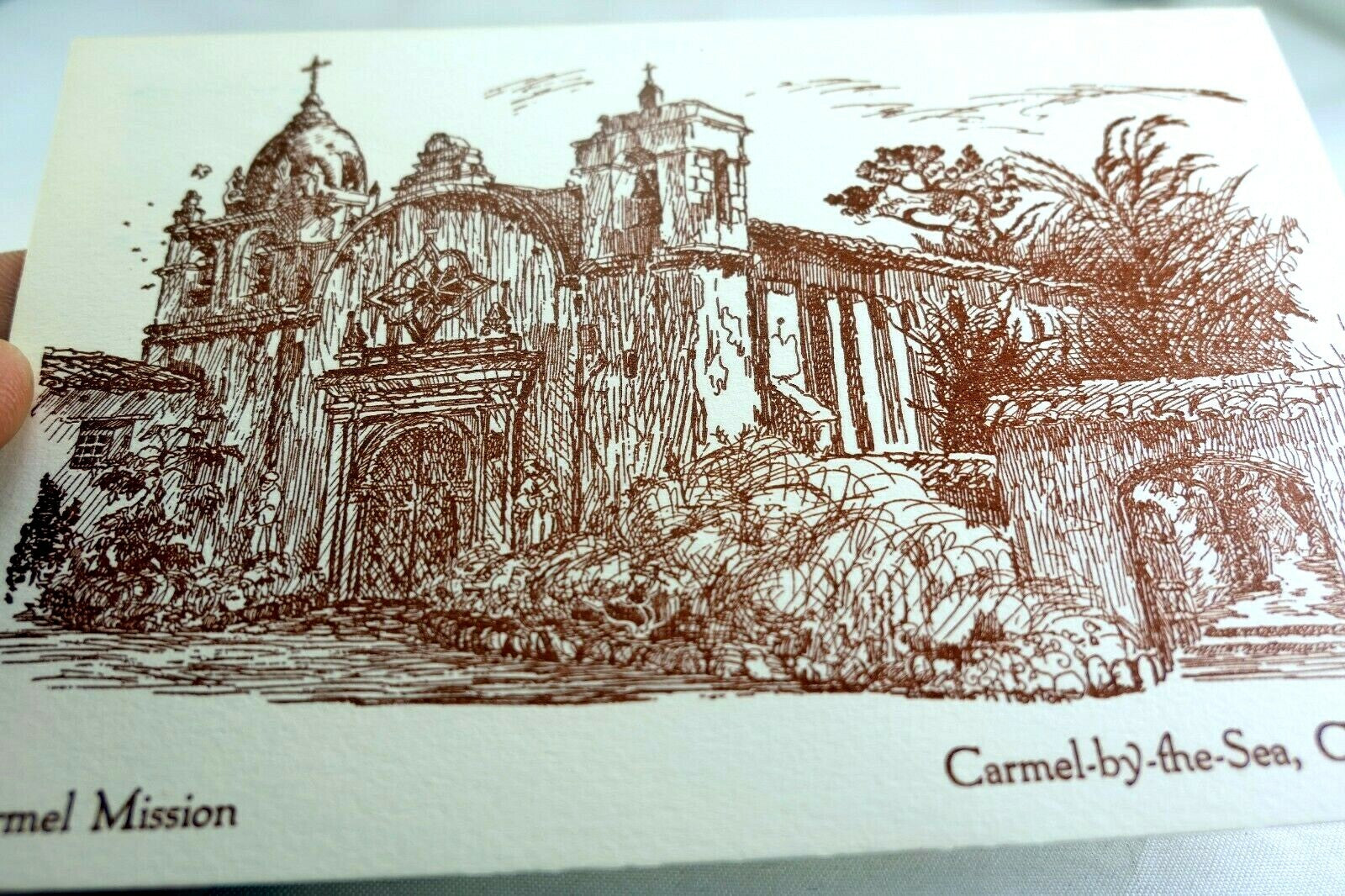 Carmel mission church carmel by the sea california usa postcard 1900's