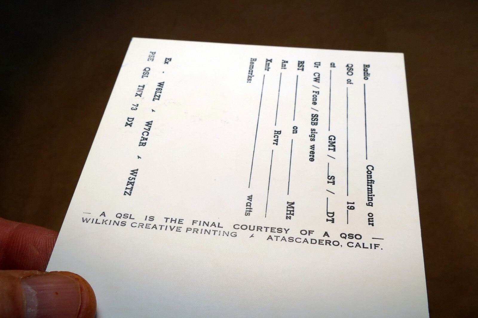 W6JET Roy Cousin Radio Add Postcard