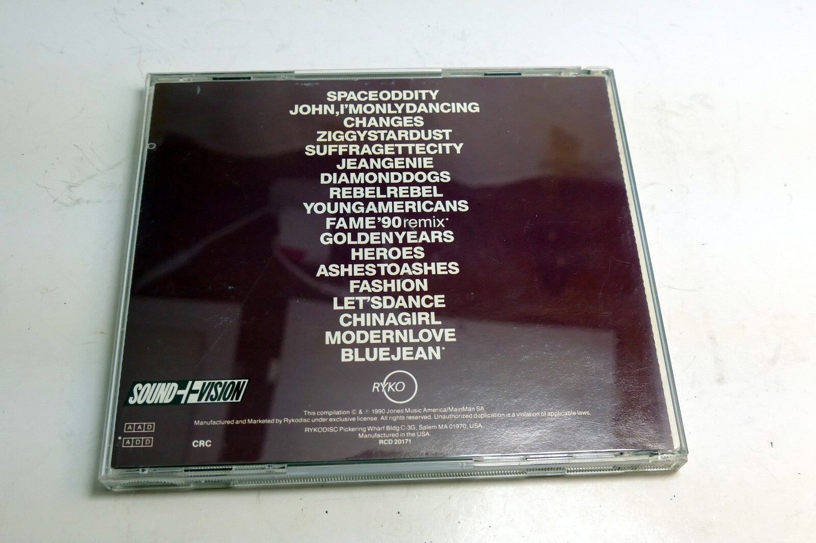 Cover art only David Bowie Changesbowie RCD 20171 Rykodisc  -  (NO CD included)