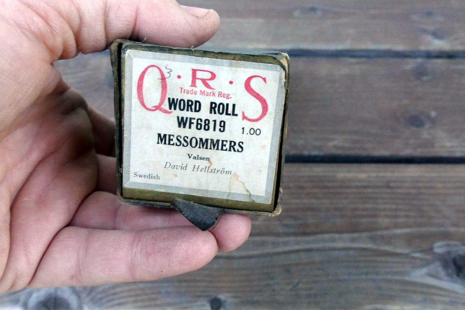 QRS Word roll WF6819 Messommers Valsen David Helsstrom Piano roll