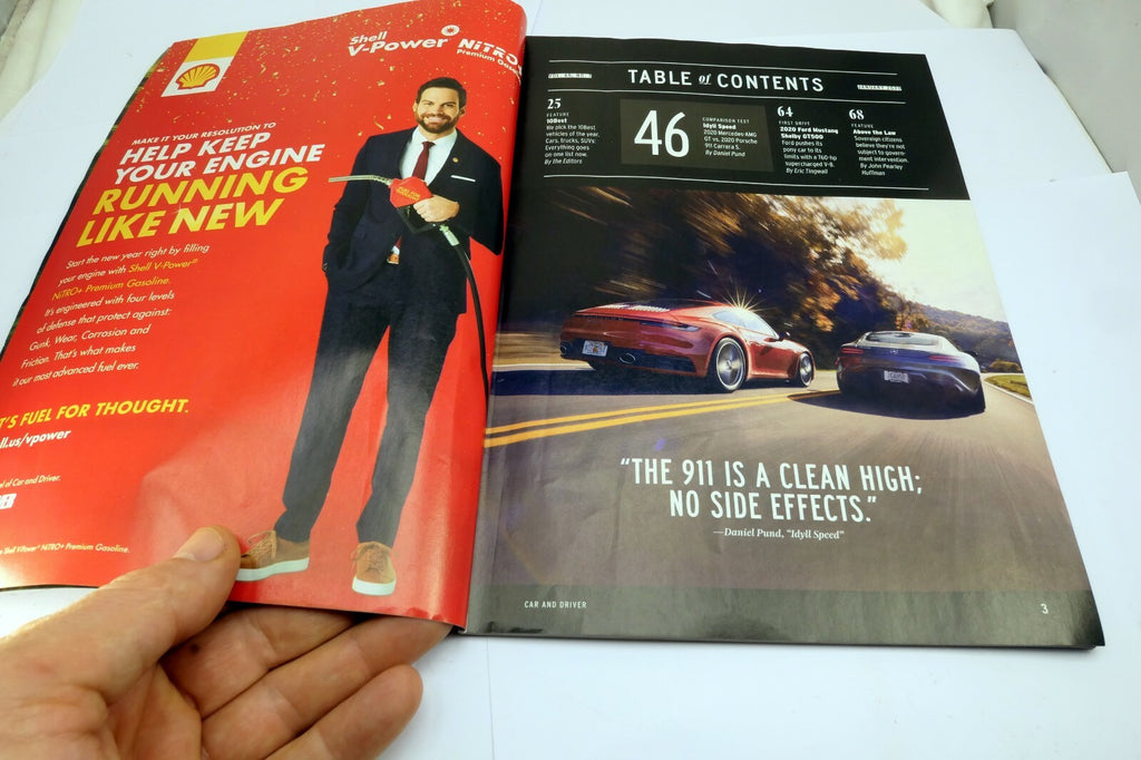 Car and Driver January 2020 magazine 10-Best Vehicles of the Year Jeep Corvette