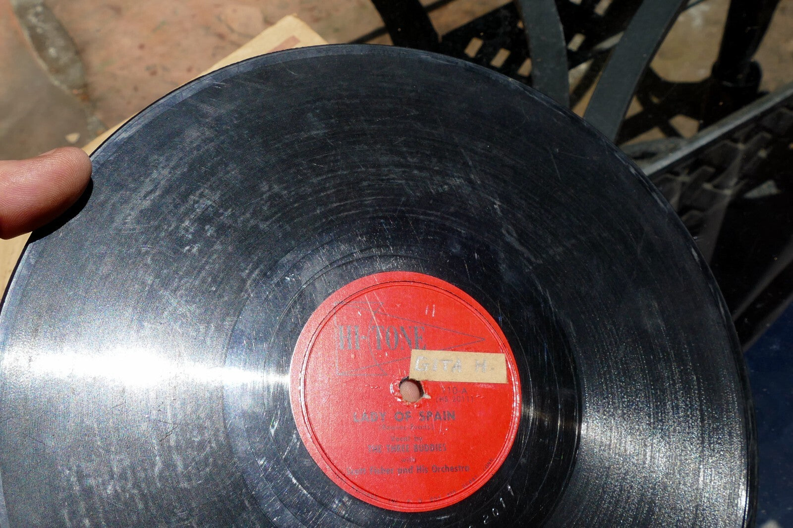 Jeffrey Clay 78rpm Single 10" Hi-Tone Records lade Spain I love you 1949