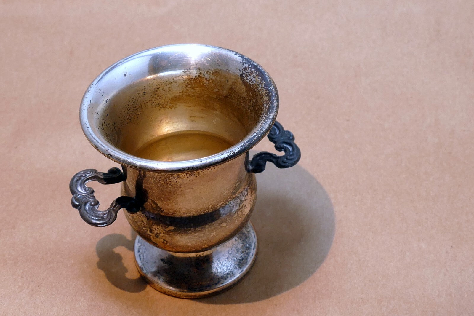 Antique SMP CO Silversmith Silver Copper small bowl dish 2.5X3" small