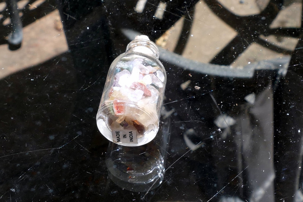 Small 4cm bottle with beach sand sea glass indian ocean decor souvenir