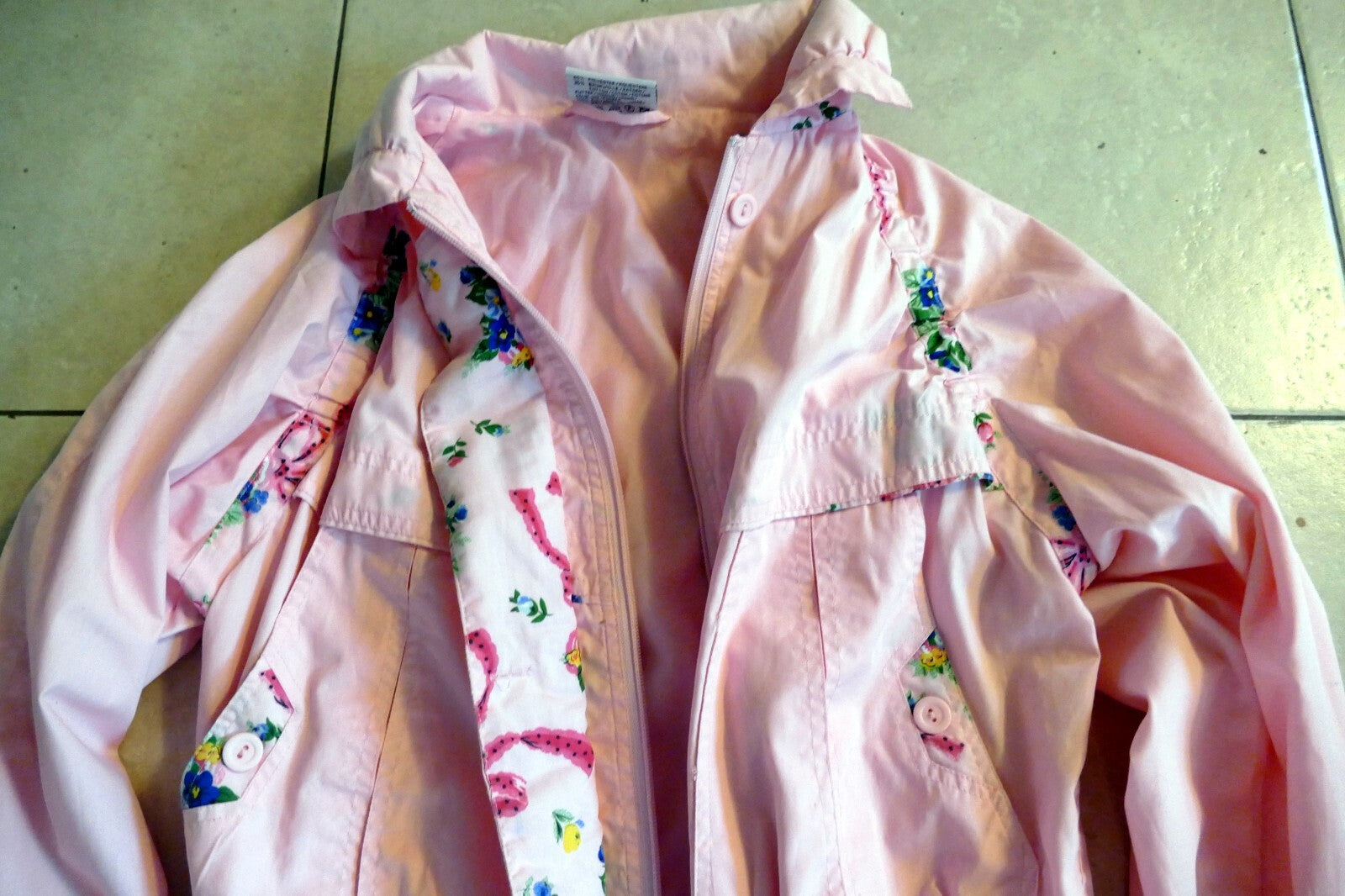 Sweet Girl Light weight Rain Jacket Sz. M 10/12 Pink