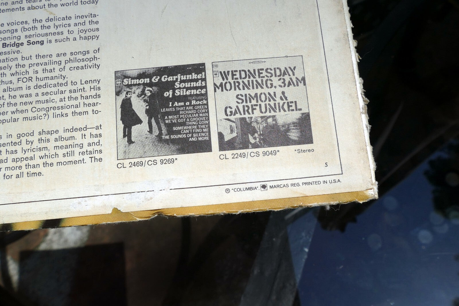 Simon & Garfunkel "Parsley, Sage, Rosemary And Thyme" CS 9363  vinyl LP  record