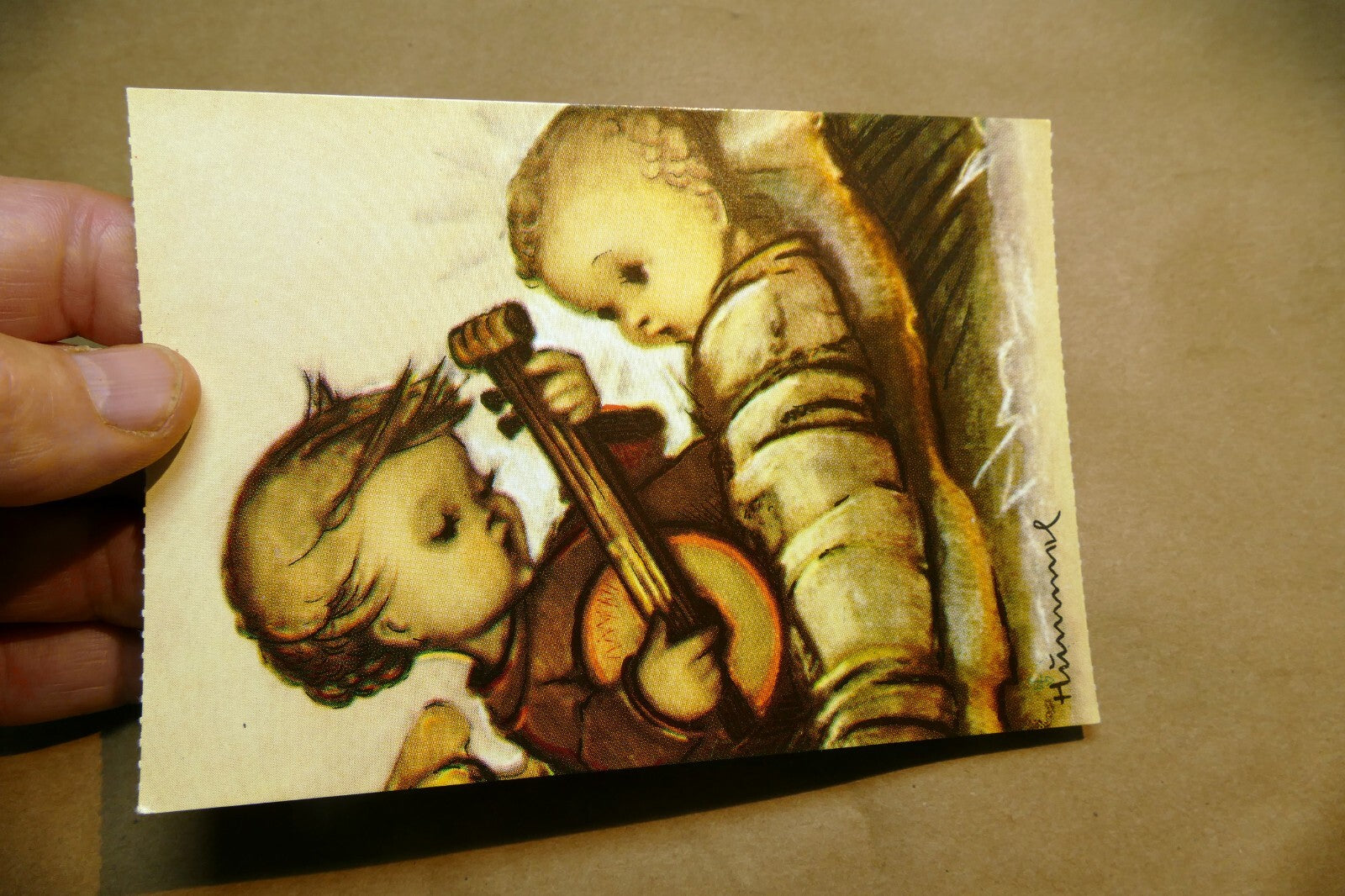 Hummel Laute Spielender Engel  Postcard W. Germany Art - Unposted - mint