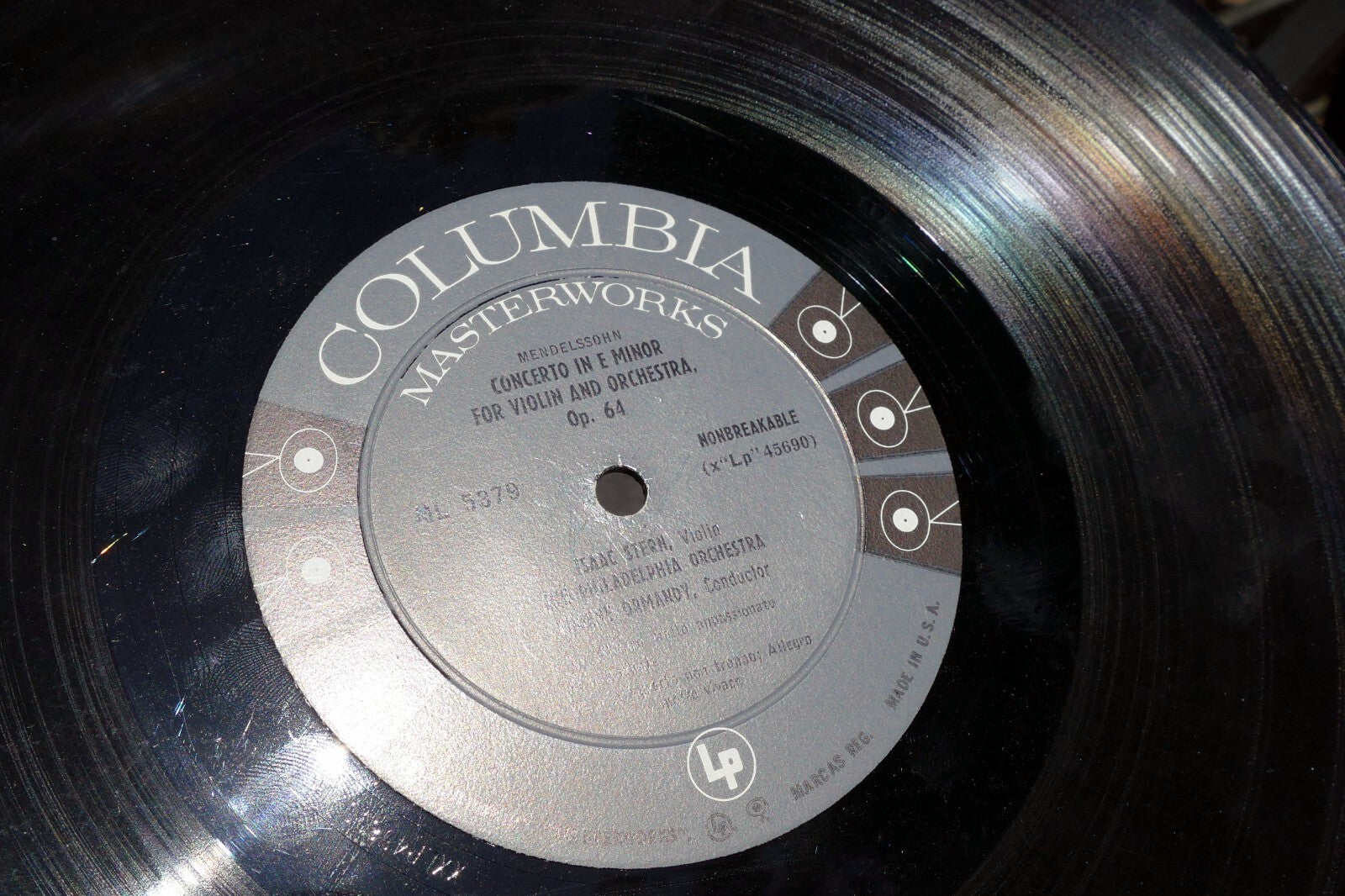 Isaac Stern Columbia Masterworks ML 5379 Tchaikovsky Mendelssohn Concerto 1958
