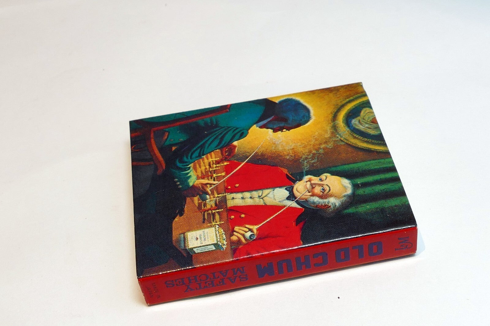 Old chum  light safety match box and wooden matches for pipe smoking tobacco