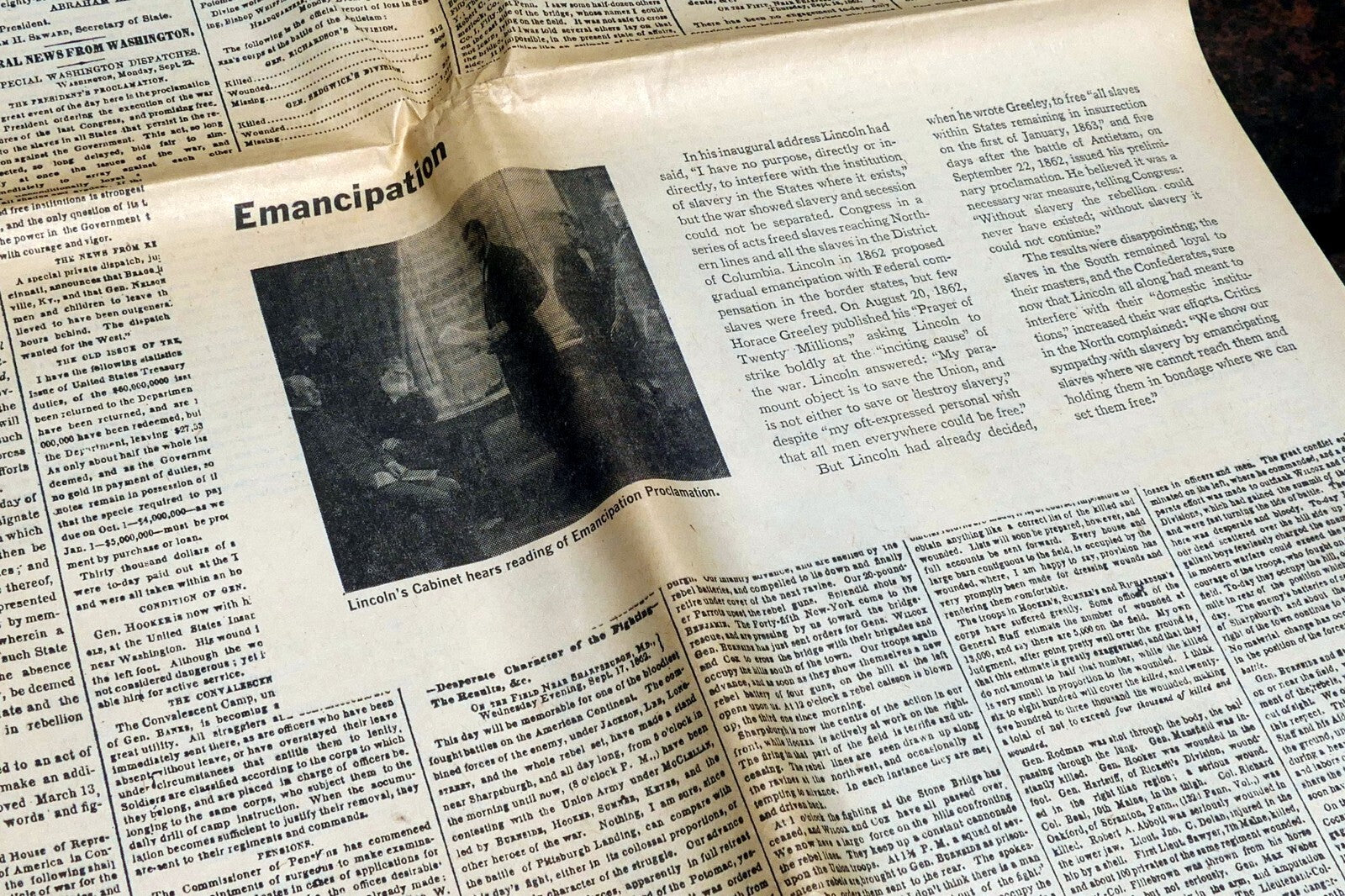 New York Times July 4 Reprint Civil War in Richmond 1862, Decree of Emancipation