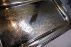 Viking Plate EP Copper Silver Plate Rectangle Serving Tray Platter ornate 9X14"