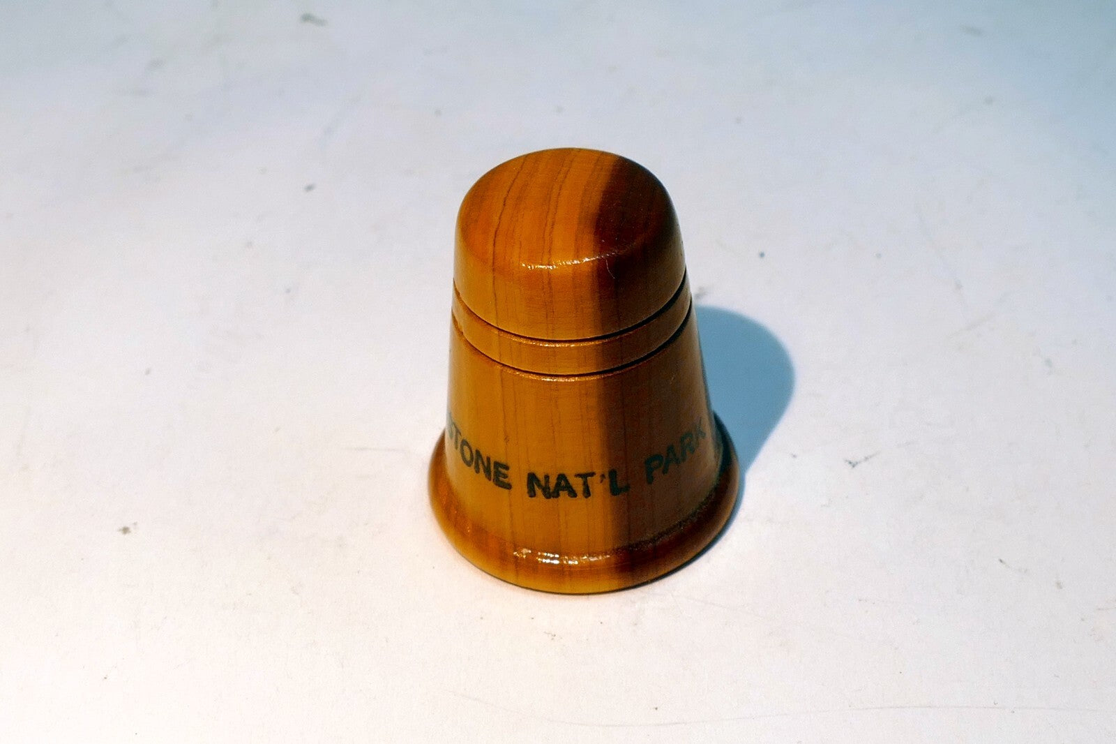 Thimble Souvenir Yellowstone National Park USA wooden