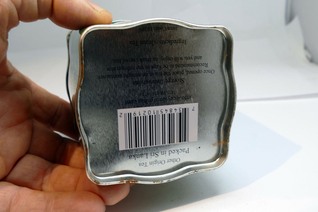 Empty Tin Box Tea can Chami Green tea  3X3X3" 