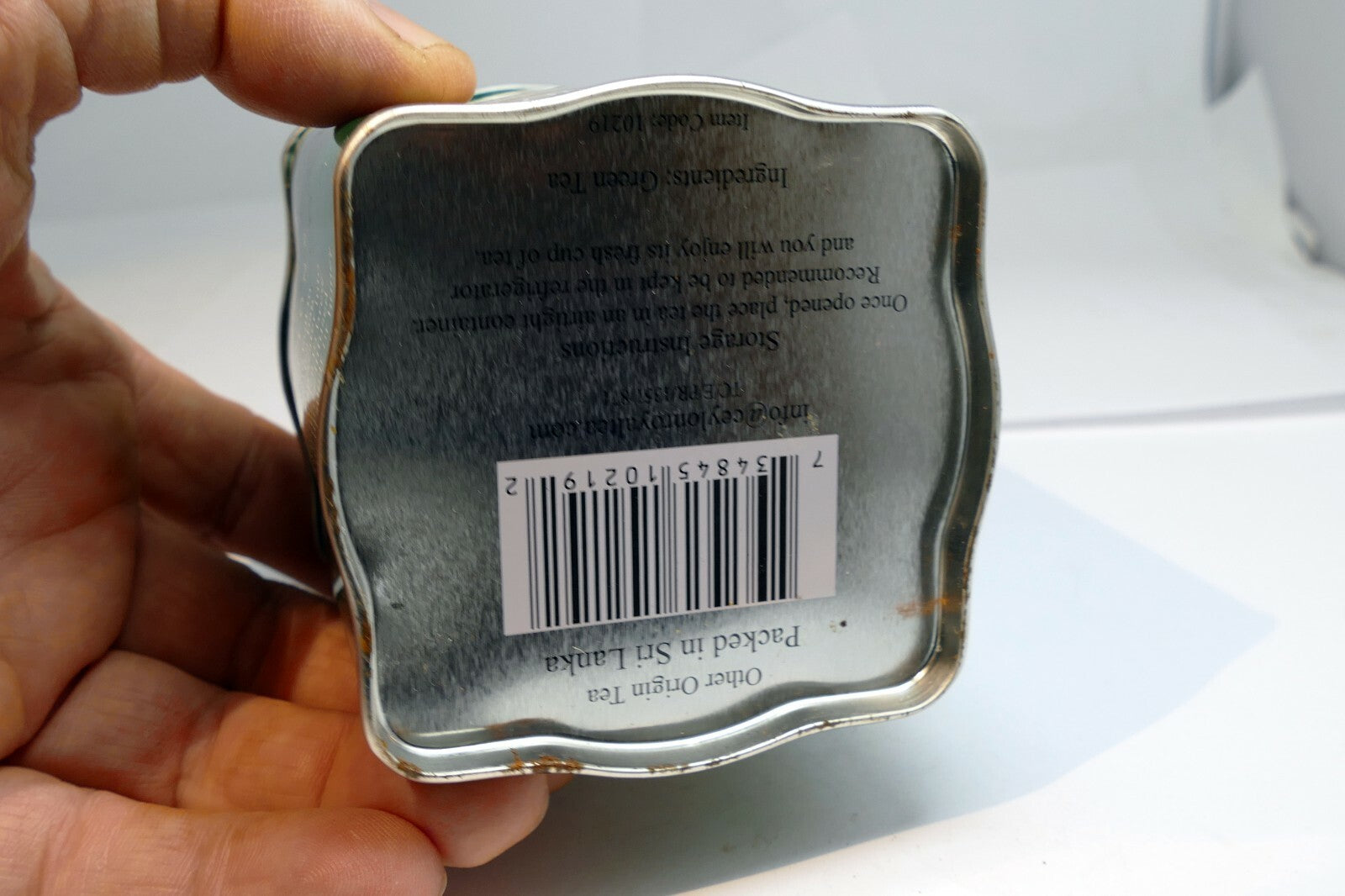 Empty Tin Box Tea can Chami Green tea  3X3X3" 