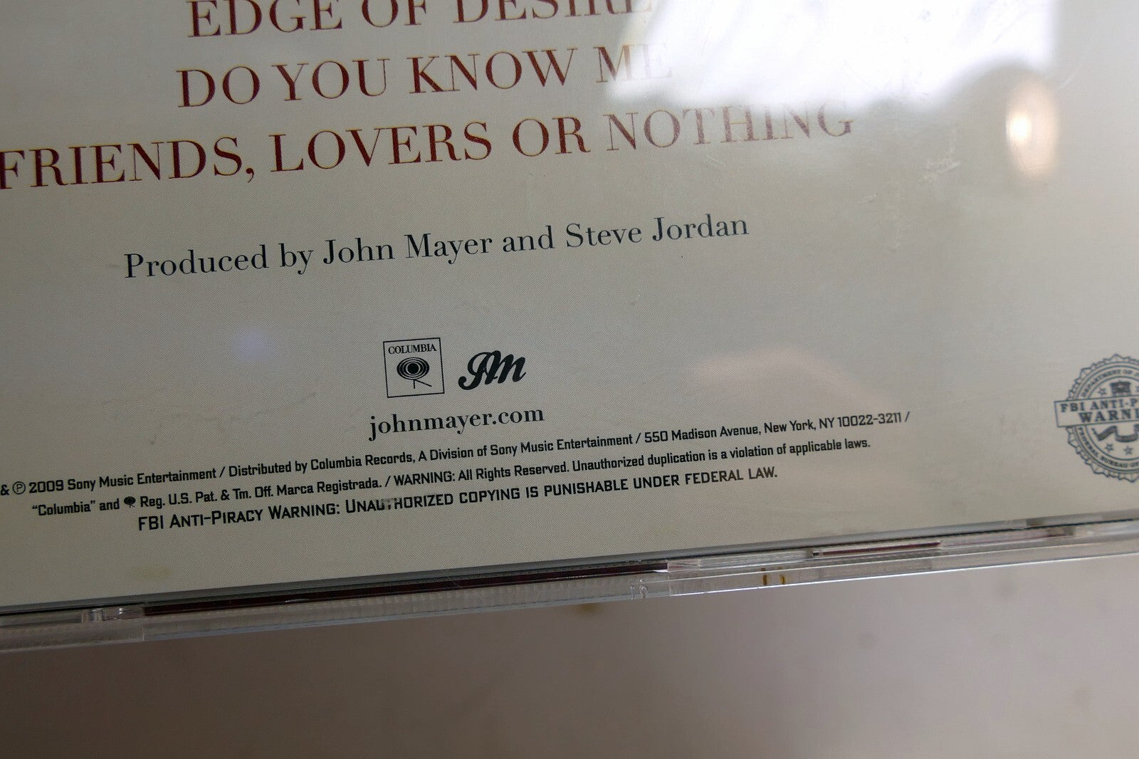 Cover art only John Mayer Battle Studies 88697 53087 2 -  (NO CD included)