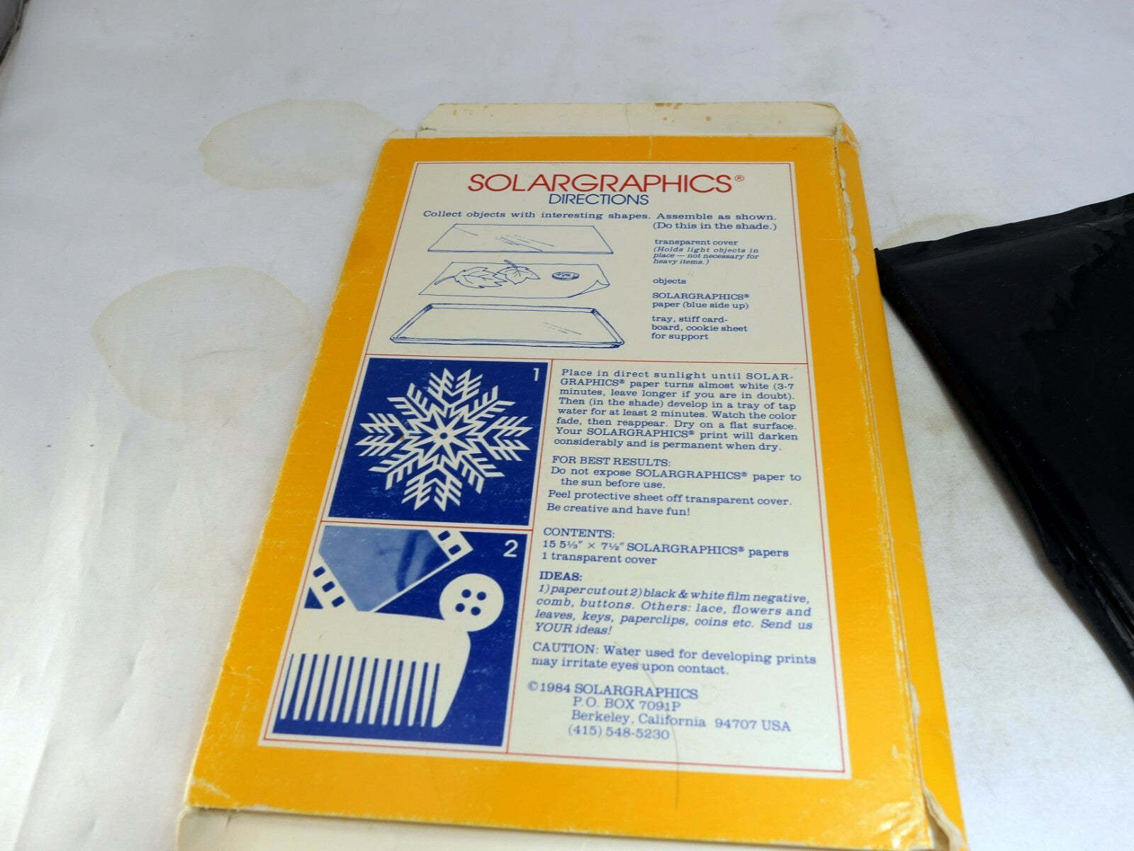 Glass holder ONLY for Solar Graphics  Print Paper Sun Sensitive