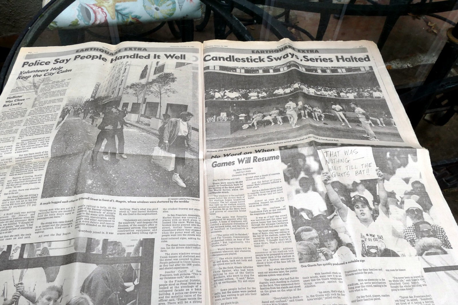 1989 San Francisco Chronicle Earthquake Oct. 18th EXTRA EXTRA -  Hundreds dead