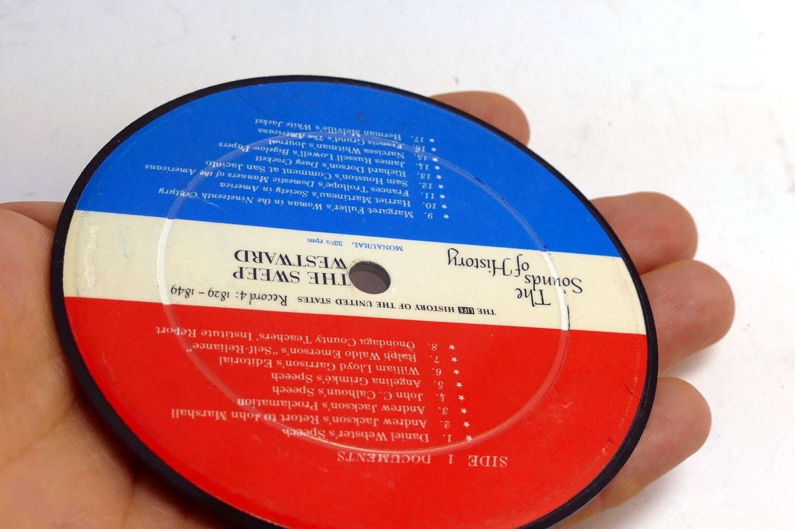 Vintage LP Record Coaster - ART Only   - The Sound of History Westward Sweep