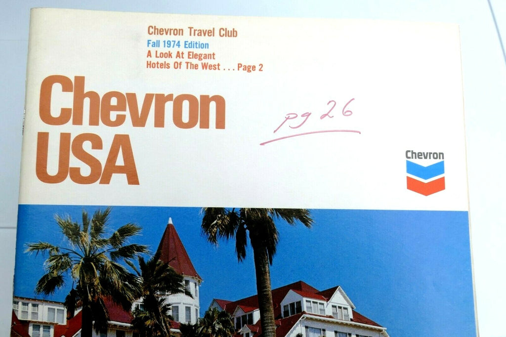 Fall 1974 chevron usa travel club magazine elegant hotels greases oils for cars