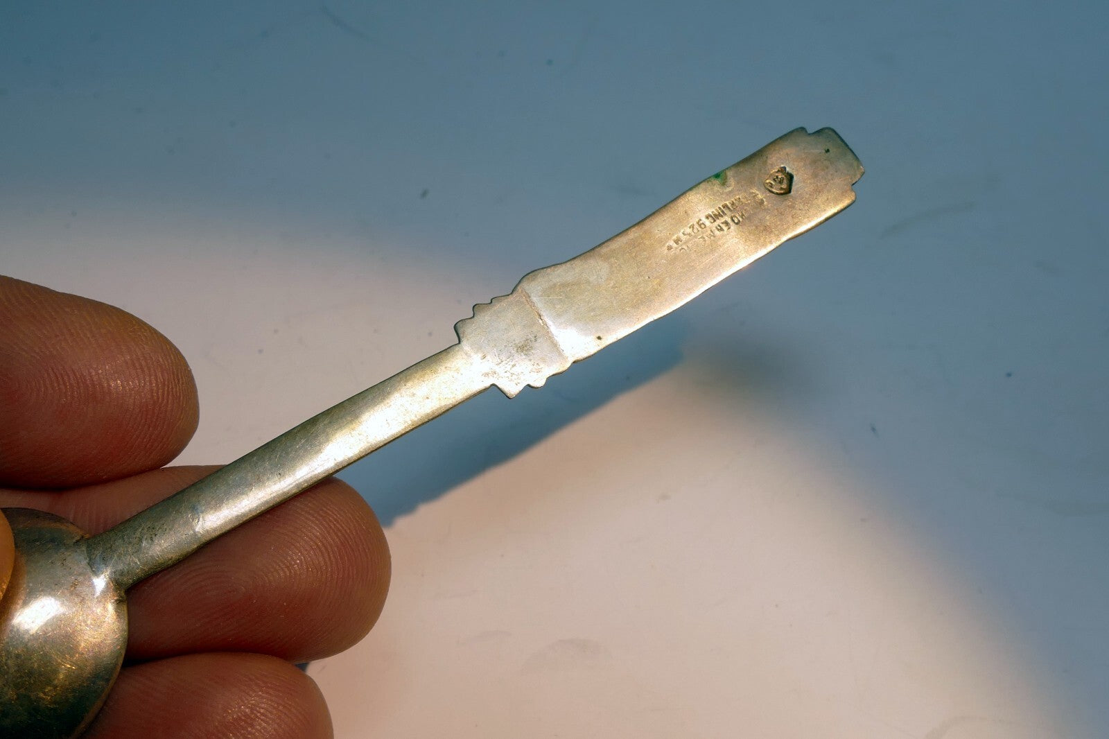 925 Sterling Silver - Aztec or Maya Tribal Warrior Spoon -  Mexico 10 gr.