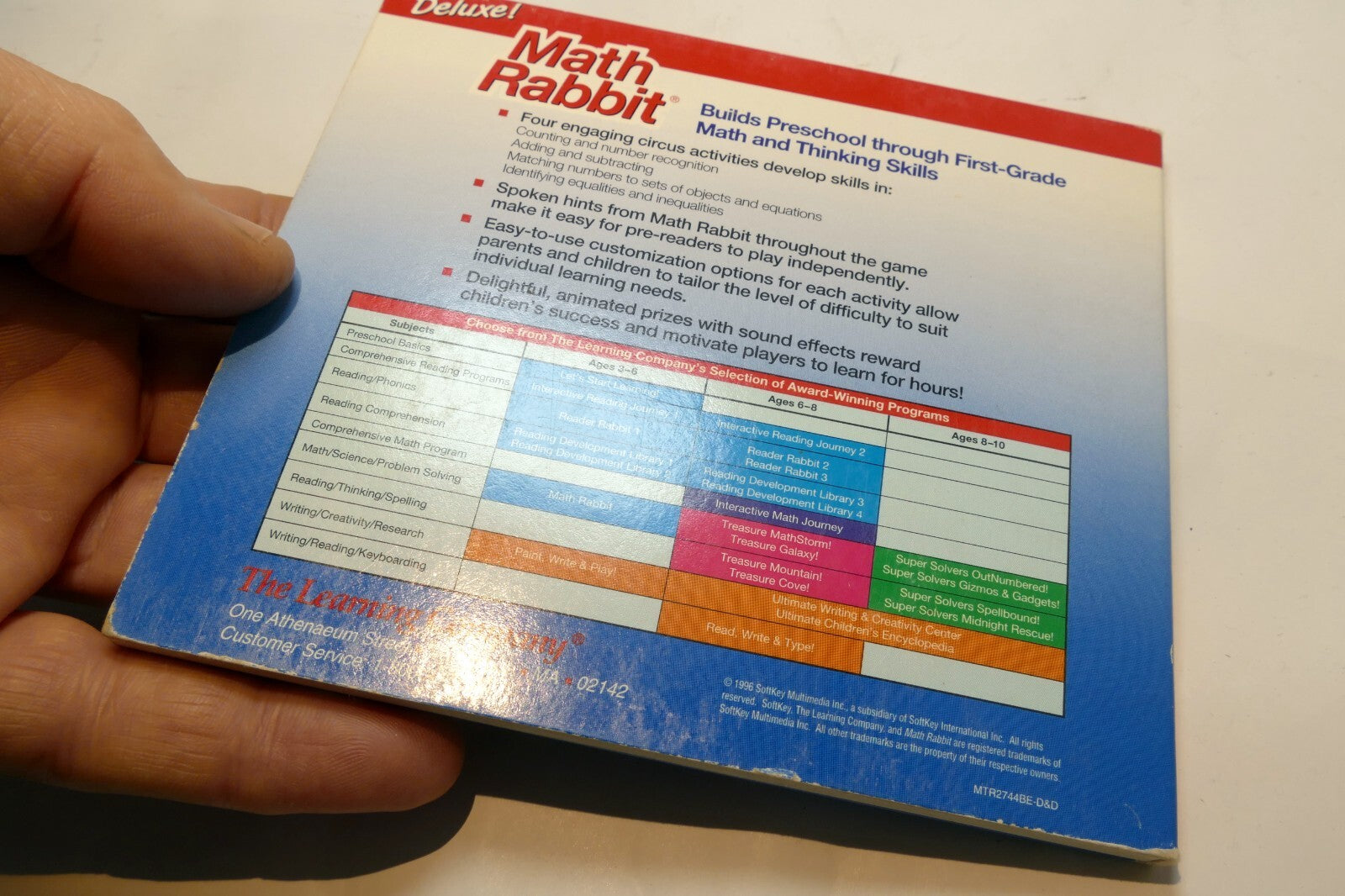 Deluxe! Math Rabbit, Ages 4-7 CD-Rom. (1996, The Learning Company)