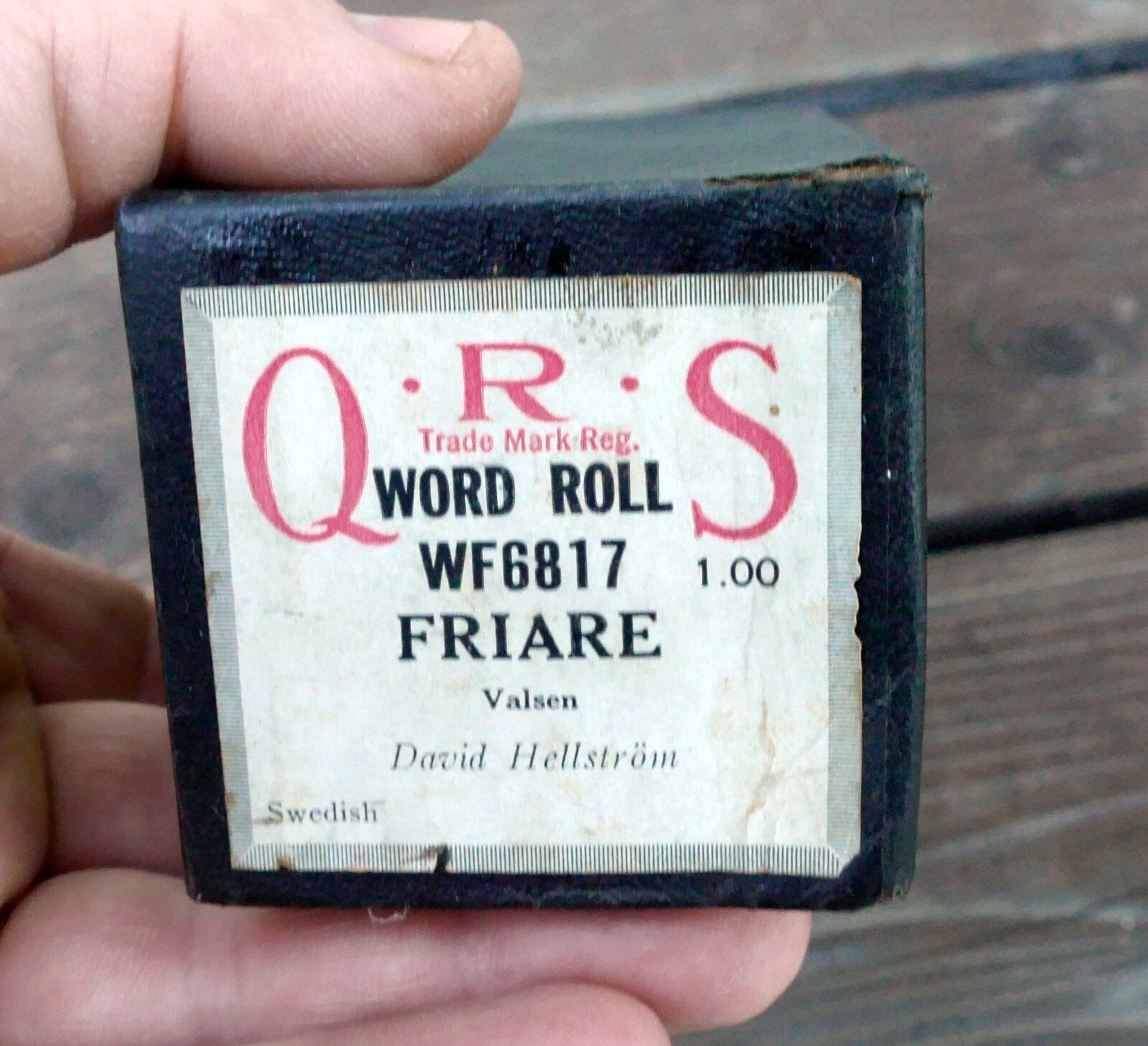 QRS Roll Word WF6817 Friare Valsen waltz David Hellstrom