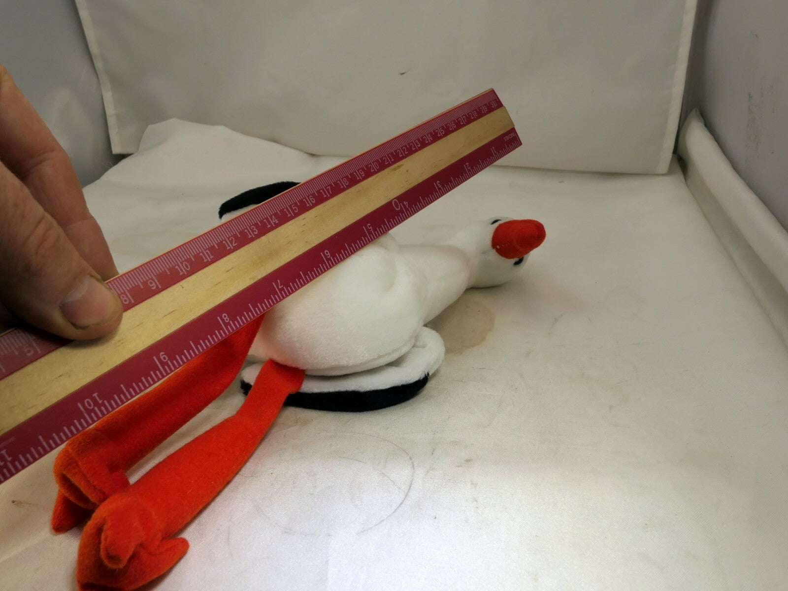 TY Beanie Baby Stilts Rare/Retired 1999 plush toy collection bird white stork
