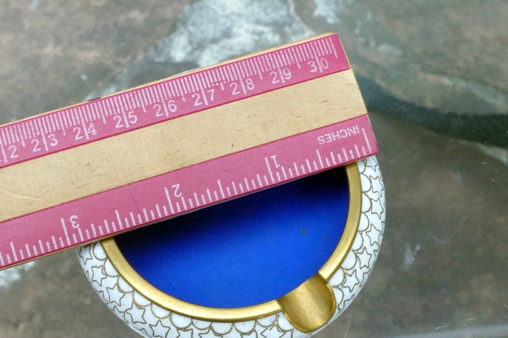 Cloisonne Ass Tray small tray enamel brass 3X3.X1"